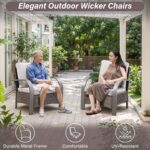 Belord Wicker Patio Chairs Set of 2-300LBS Weight Capacity Oversize Outdoor Pati... - Image 2