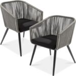 Best Choice Products Set of 2 Patio Dining Chairs, Outdoor Seating for Backyard,... - Image 2