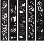 Blulu 5 Pieces Wooden Wall Art Hollow Wall Decor Wood Panels for Home Decoration... - Image 2