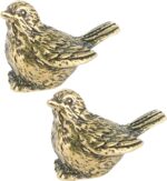 Brass Golden Bird Figurines Small Birds Statues Vintage Brass Bird Statue Retro ... - Image 2