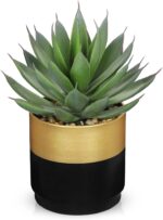 Briful Succulents Plants Artificial for Home Decor, Realistic Potted Fake Agave ... - Image 2