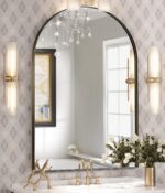 Brightify Arched Mirror, Arched Wall Mirror, 24 x 36 Inch Black Arch Mirror, Met... - Image 2