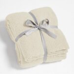CYMULA Super Soft Knit Throw Blanket Throw Size Beige - Lightweight Plush Fuzzy ... - Image 2