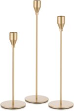 Candeldo Gold Taper Candle Holders: Tall Candlestick Holder for Table Centerpiec... - Image 2