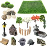 Cayway 26 PCS Outdoor Fairy Garden Miniatures Mini Zen Garden Accessories, Artif... - Image 2