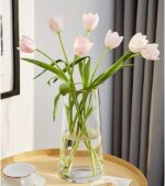 Clear Glass Flower Vase with Gold Mouth for Centerpieces Home Wedding Decoration... - Image 2