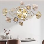 Clocks for Living Room, Large Wall Clock, 3D Silent Wall Clock, Retro Metal Gink... - Image 2