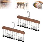 Closet Organizer with 10 Clips, 2PCS Space Saving Hanging Closet Organizer, Spac... - Image 2