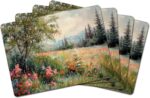 CounterArt Wildflower Field Boxed Set of 4 Premium Hardboard Placemats Decorativ... - Image 2