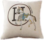 Croker Horse 18x18'' inches Throw Pillow Cushion Covers Set Pack of 2 Pcs - Luxu... - Image 2