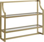 Crosley Furniture Aimee Wall Mounted Bathroom Storage Shelf with Towel Rack and ... - Image 2
