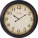 Crosstime 24 Inch Wall Clock Battery Operated Silent Round Vintage Large Wall Cl... - Image 2