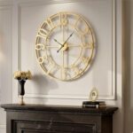 Cuspin Large Wall Clock 30 Inch, Decorative Gold Clocks Silent Non Ticking Batte... - Image 2