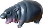 Cute Moo Deng Hippo Statue for Home Decor, Small Moo Deng Toy Hippo Figurine for... - Image 2