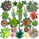 DECOROUS Fake Succulents Unpotted - 20 Pack - Realistic Succulent Plants Artific... - Image 2