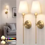 DORESshop Battery Operated Wall Sconce Set of 2, Wireless Wall Light Easy to Ins... - Image 2