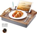 DRELIFAM Lap Desk with Cushion,Wooden Bed Tray Table for Eating,Lap Tray in Recl... - Image 2