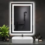 DUMOS 24.1"x32.1" LED Bathroom Mirror, Smart Anti-Fog Bathroom Vanity Mirror wit... - Image 2