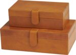 Deco 79 Leather Handmade Decorative Box Storage Decorative Keepsake Boxes with S... - Image 2