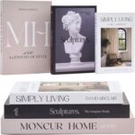 Decorative Coffee Table Books for Home Décor Accents Bookshelf Decor with Real B... - Image 2