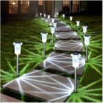DenicMic Solar Lights Outdoor 10 Pack Waterproof 6000K Cold White LED Stainless ... - Image 2