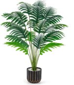 Der Rose 28" Fake Palm Tree Large Artificial Potted Plants Indoor for Home Porch... - Image 2