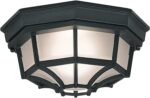 Designers Fountain 2067-BK Builder Cast Outdoor Flush Mount Ceiling Light, 10.5 ... - Image 2