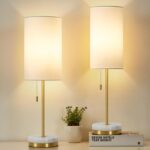 Desk Lamp & Table Lamp Set of 2, Bedside Lamps for Night Stands - Modern Small T... - Image 2