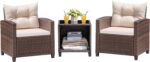 Devoko 3 Pieces Patio Furniture Set, PE Rattan Wicker Patio Set with Two Outdoor... - Image 2