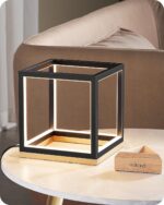 EDISHINE Modern LED Table Lamp, Minimalist Bedside Lamp with Solid Wood Base, 3 ... - Image 2