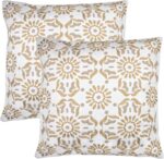 ELANE Embroidered Floral Pillow Covers 18x18 Inch for Couch, Office, Living Room... - Image 2