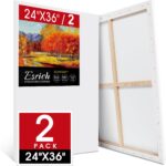 ESRICH Stretched Canvas for Painting 24x36 Inch, 2 Pack Large Canvas for Paintin... - Image 2