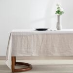 EVERLY100% Pure Linen Rectangle Tablecloths 120LX60W Inch for Dining,Buffet Part... - Image 2