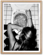 EcoHest Trendy After the Disco Party Framed Wall Art, 12x16 in OAK Wood Black an... - Image 2