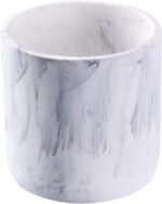 Ekirlin 6 Inch Resin Plant Pot Indoor - Natural Marble Texture Garden Planter wi... - Image 2