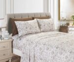 Elegant Comfort Amelia Paisley Printed 6-Piece Sheet Set, Deep Pocket 1500 Threa... - Image 2