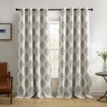 Elrene Home Fashions Navara Medallion Room-Darkening Window Curtain, Single Pane... - Image 2