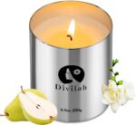 English Pear&Freesia Scented Candles, 65 Hour Long Lasting Non Toxic Natural Soy... - Image 2