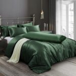 Ersmak 6 Pieces Satin Duvet Cover King Size Luxury Silky Bedding Duvet Cover Set... - Image 2