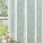FMFUNCTEX Sage Green Floral Jacquard Blackout Curtains 84 Inches Long for Bedroo... - Image 2