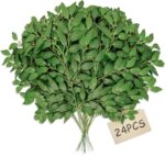 Fake Leaves(24pack) Faux Greenery Stems,Silk Greenery,Artificial Tree Branches,f... - Image 2