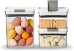 Felli Premium Tite Airtight Storage Container Set, 3 Pack - Clear Plastic Canist... - Image 2