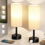 Fenmzee Bedside Table Lamps Set of 2-3 Color Temperatures Pull Chain Lamp with A... - Image 2