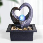 Ferrisland Tabletop Water Fountain, Zen Meditation Indoor Waterfall Fountain, He... - Image 2
