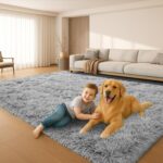 Fluffy Plush Shag Rug 5x7,Ultra Soft Rug for Living Room,Non-Slip Fuzzy Rugs for... - Image 2