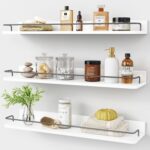 Forbena Floating Shelves for Wall 24 Inches Long, Modern White Wall Shelving Uni... - Image 2