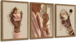 Framed Black Girl Lipstick Makeup Wall Art Prints Set of 3 African American Woma... - Image 2