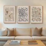 Framed Large William Morris Canvas Wall Art Set of 3, Vintage Nature Floral Artw... - Image 2