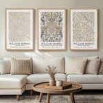 Framed Large William Morris Vintage Wall Art Set of 3, Large Neutral Botanical F... - Image 2