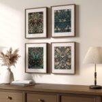 Framed William Morris Canvas Wall Art, 4 Piece Vintage Botanical Floral Bird Wal... - Image 2